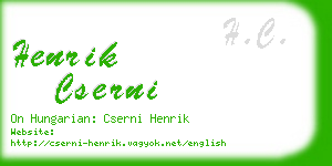 henrik cserni business card